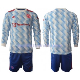 Maillot de Foot Manchester United Extérieur 2021-22 Manches Longues - Enfant